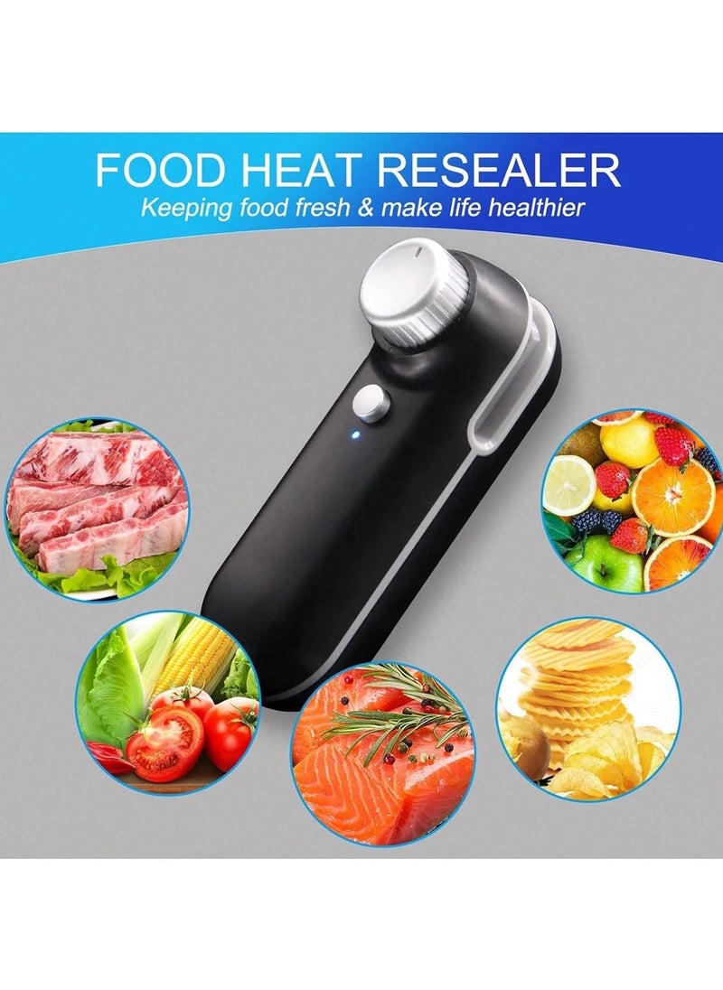 Upgraded Mini Handheld Bag Sealer 2 in 1 Portable Heat Resealer for Quick Sealing of Plastic Bags and Food Storage