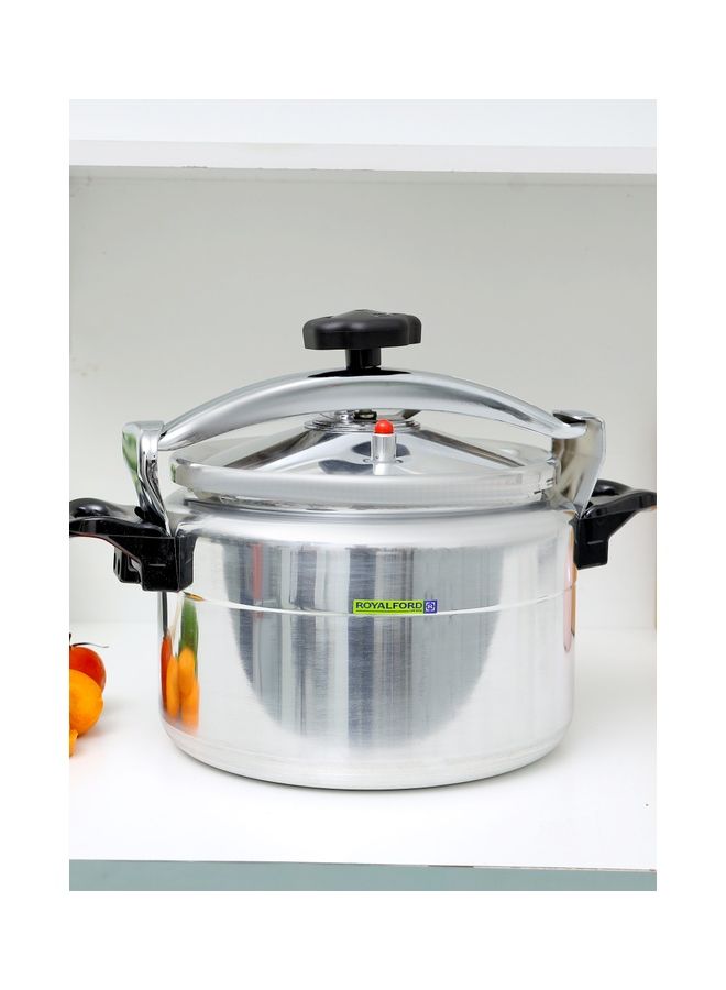 Aluminum Pressure Cooker Equipped with Multi-Safety Device and Unique Pressure Indicator Durable Aluminum Alloy Construction with Firm Handles 5Liters