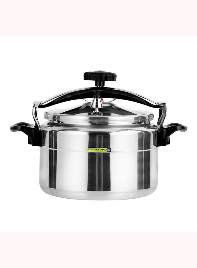 7L Aluminum Pressure Cooker- RF11174 Equipped With Multi-Safety Device And Unique Pressure Indicator Durable Aluminum Alloy Construction + Firm Handles Silver 7Liters