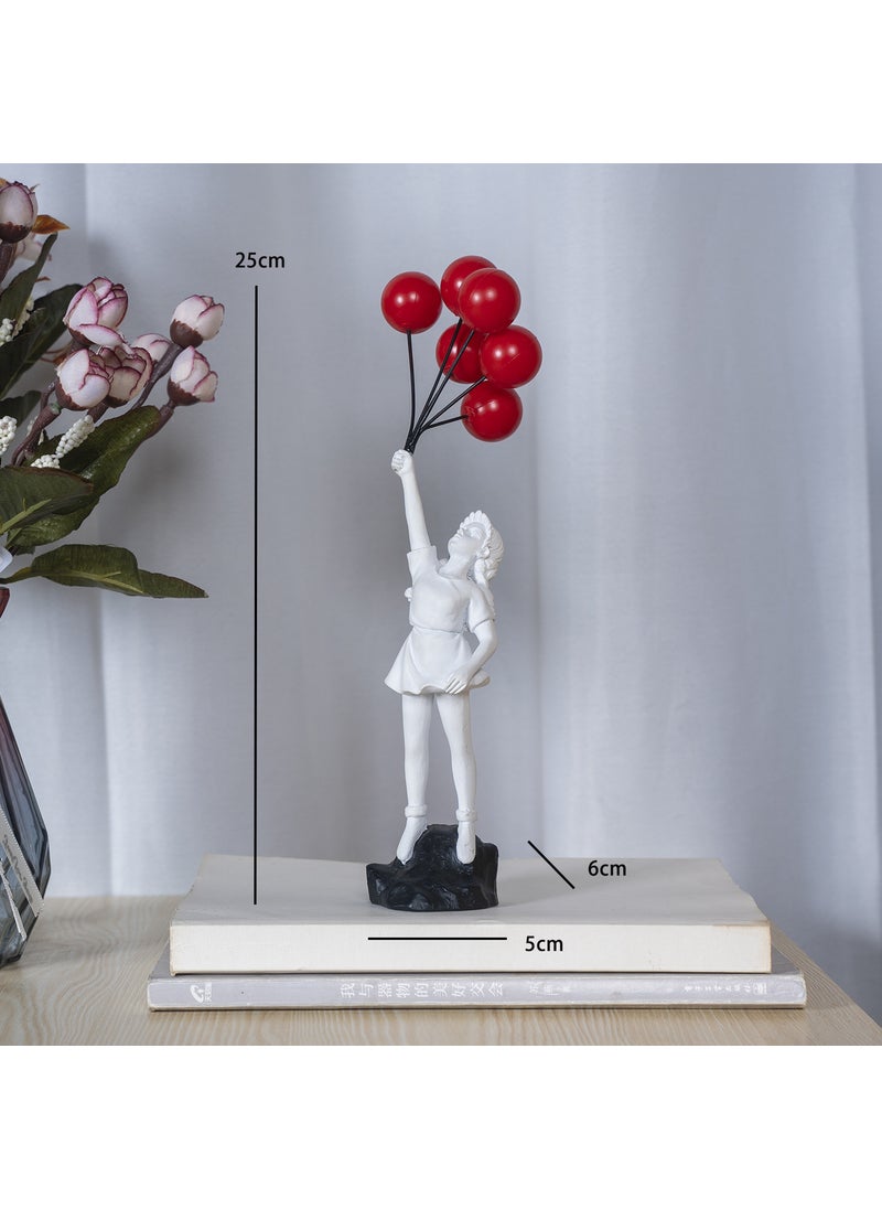 Banksy Balloon Girl Resin Ornament for Living RoomLittle White Balloon Girl Little White Balloon Girl