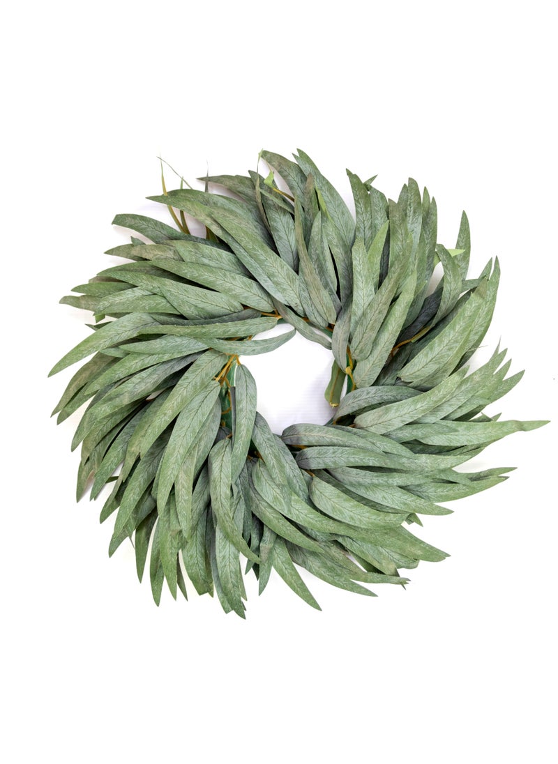 Orka Wreath 30 cm with Rattan Base, Home Décor, Fall Wreath for Front Door, Wreath, Fall Decoration, Outdoor & Indoor, For All Seasons