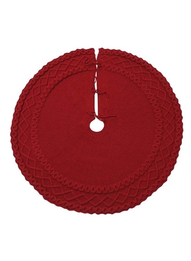 Christmas Tree Skirt,diameter 48in/122cm  Christmas Tree Bottom Apron for Christmas Tree Holiday Home Party Indoor Decorations,for Christmas Tree Decoration, Large Knitted Christmas Tree Skirt - 48 - inch Diamond - shaped Christmas Decoration Made of Acrylic Yarn