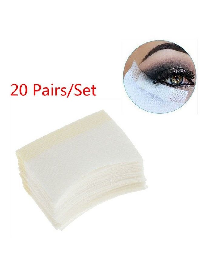 20Pairs Eyelash Extension Mask Under Eye Pads Cotton Curved Eye Patches Eyeshadow Eyeliner Shield Sticker Makeup White