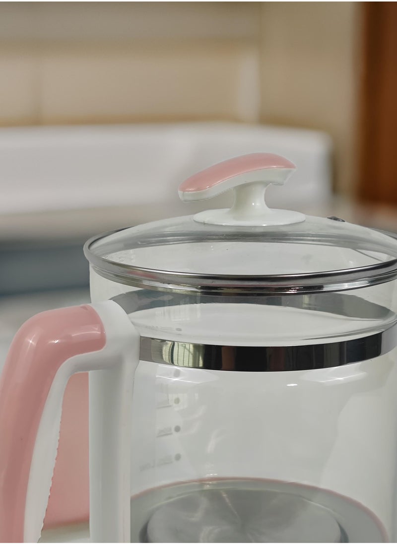 HTH Electric Kettle,Electric Tea Kettle Glass Boiler Hot Water Tea Heater with Temperature Control LCD Display,Easy to Clean