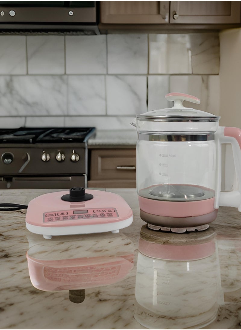 HTH Electric Kettle,Electric Tea Kettle Glass Boiler Hot Water Tea Heater with Temperature Control LCD Display,Easy to Clean