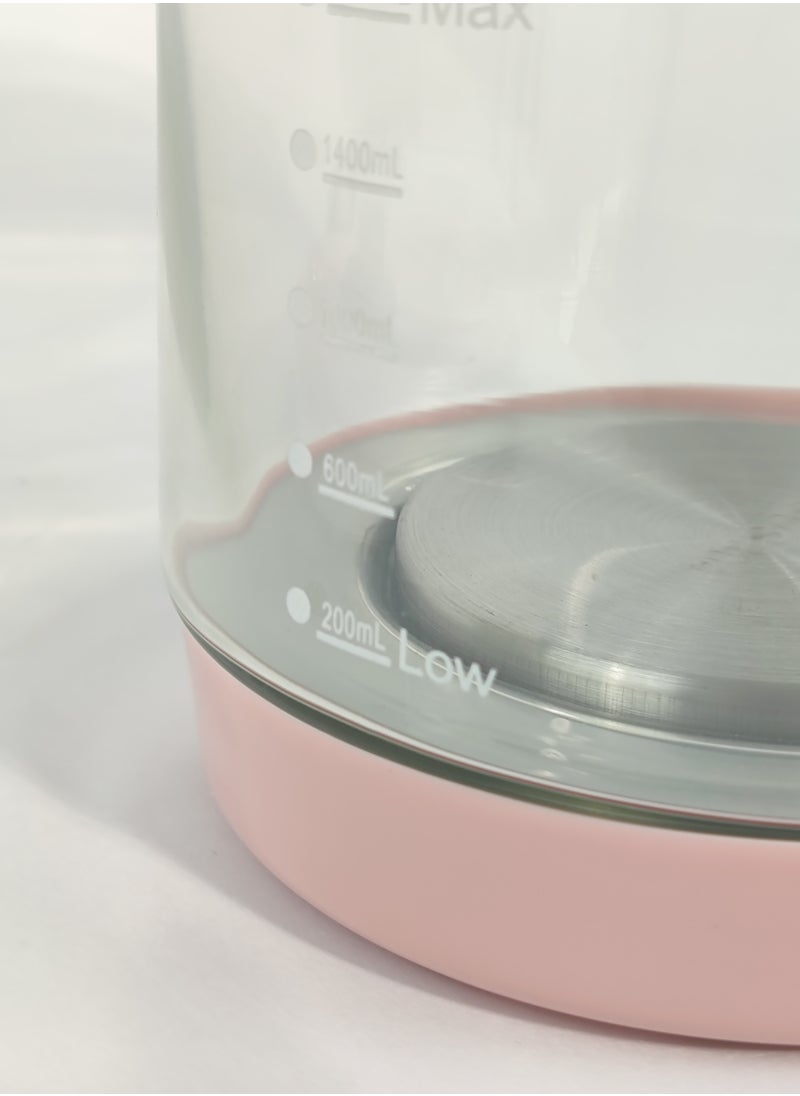 HTH Electric Kettle,Electric Tea Kettle Glass Boiler Hot Water Tea Heater with Temperature Control LCD Display,Easy to Clean