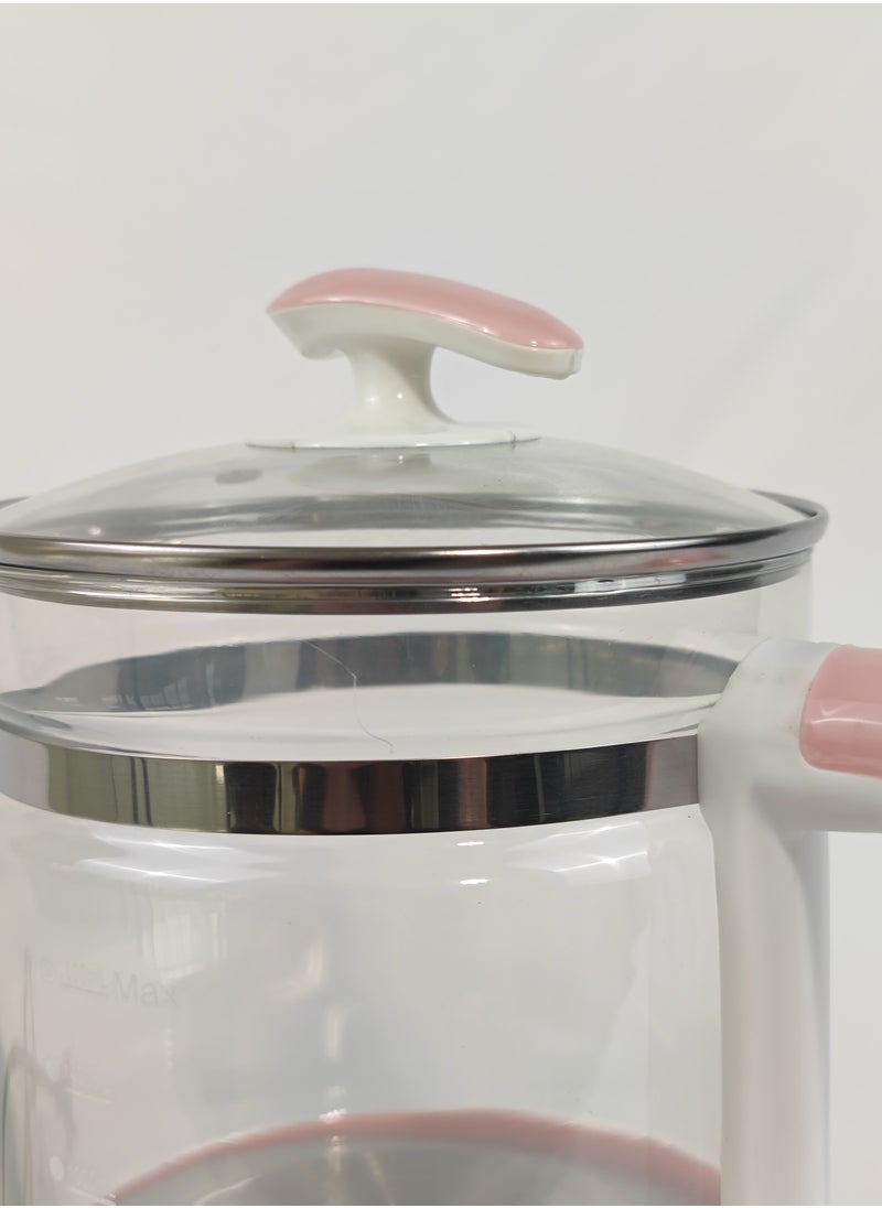 HTH Electric Kettle,Electric Tea Kettle Glass Boiler Hot Water Tea Heater with Temperature Control LCD Display,Easy to Clean