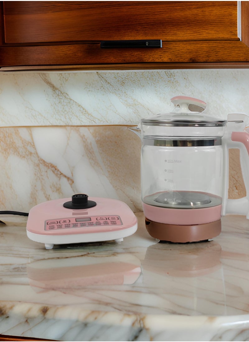 HTH Electric Kettle,Electric Tea Kettle Glass Boiler Hot Water Tea Heater with Temperature Control LCD Display,Easy to Clean