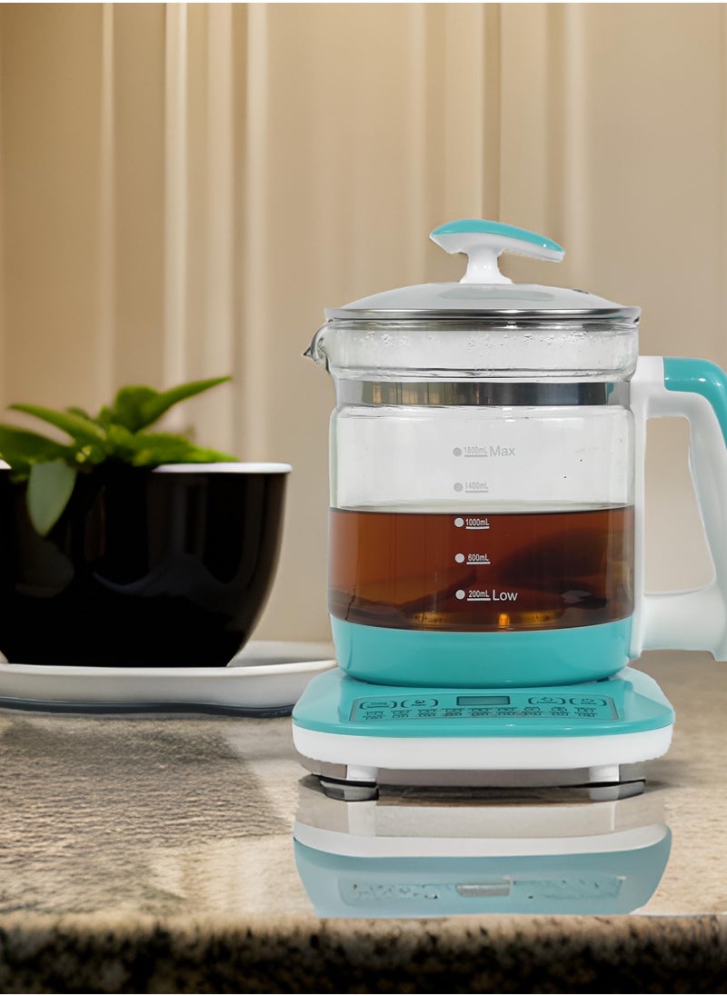 HTH Electric Kettle,Electric Tea Kettle Glass Boiler Hot Water Tea Heater with Temperature Control LCD Display,Easy to Clean