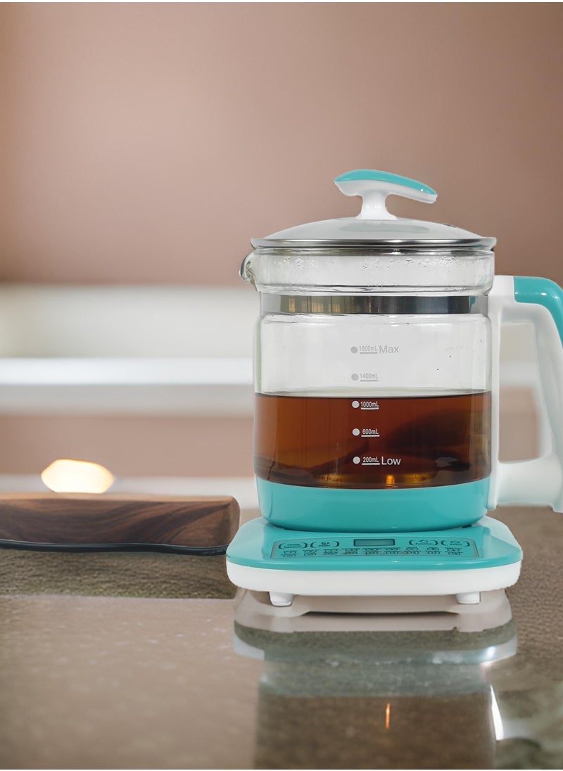HTH Electric Kettle,Electric Tea Kettle Glass Boiler Hot Water Tea Heater with Temperature Control LCD Display,Easy to Clean
