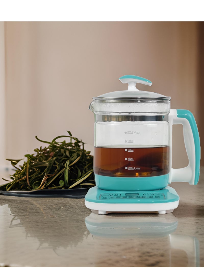 HTH Electric Kettle,Electric Tea Kettle Glass Boiler Hot Water Tea Heater with Temperature Control LCD Display,Easy to Clean