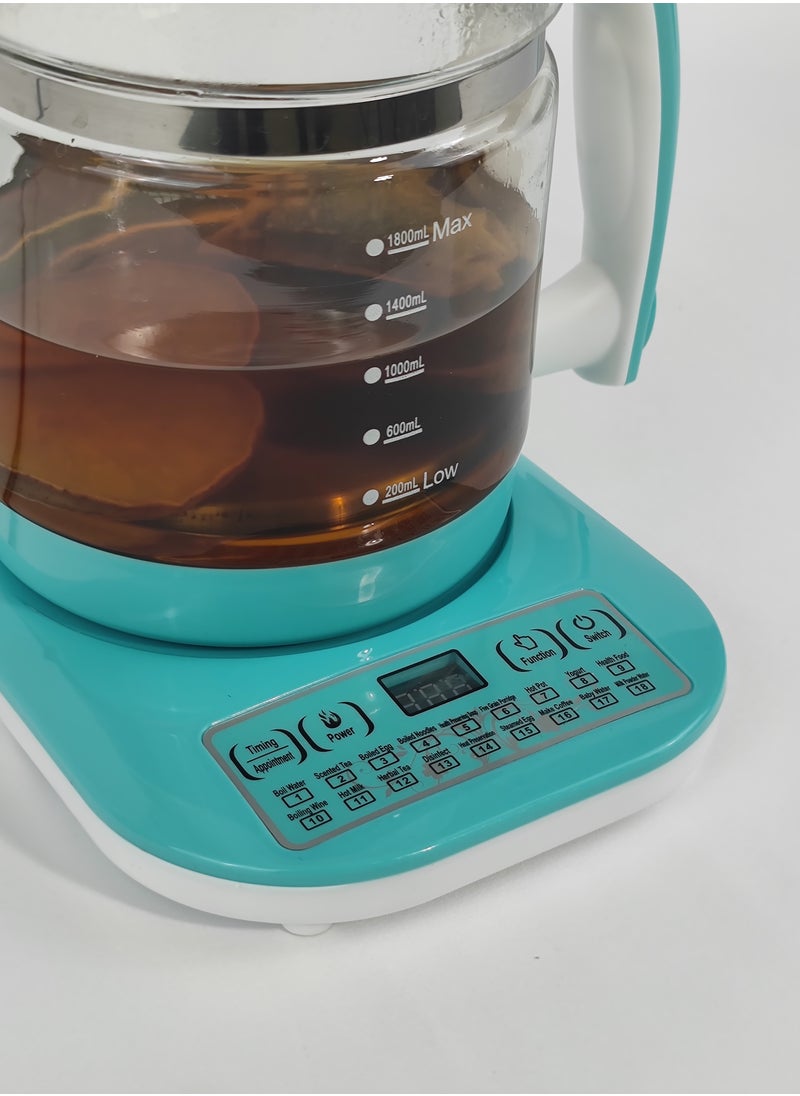 HTH Electric Kettle,Electric Tea Kettle Glass Boiler Hot Water Tea Heater with Temperature Control LCD Display,Easy to Clean