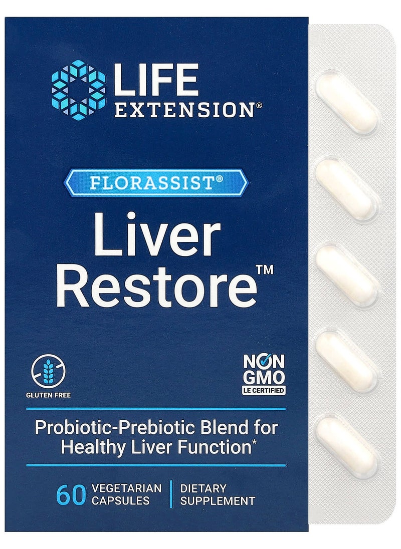 FLORASSIST Liver Restore, 60 Vegetarian Capsules