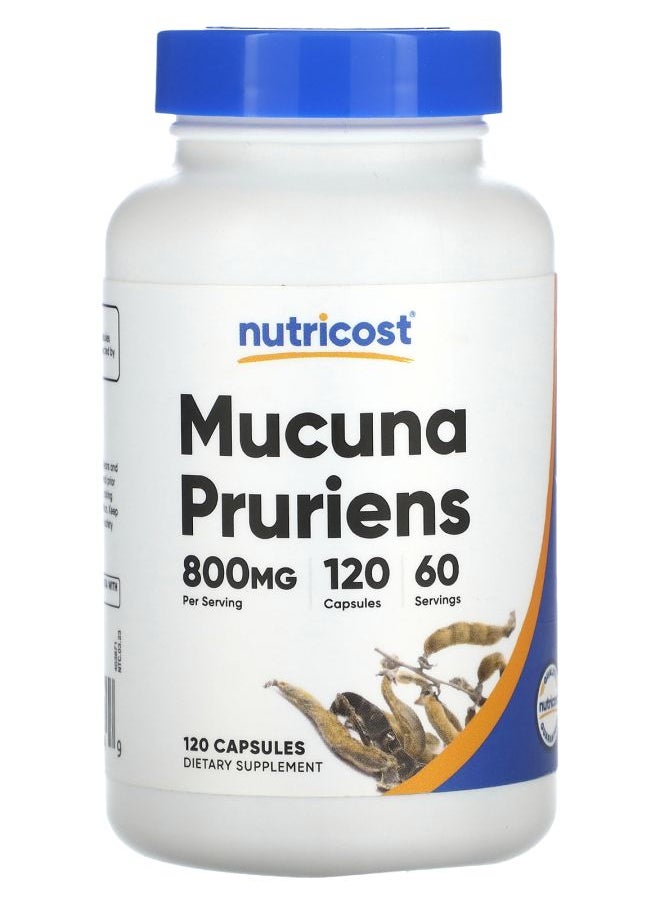 Mucuna Pruriens 800 mg 120 Capsules (400 mg per Capsule)