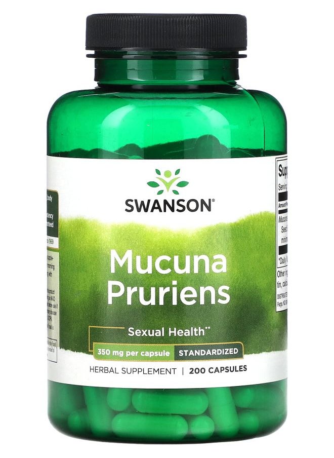 Mucuna Pruriens 350 mg 200 Capsules
