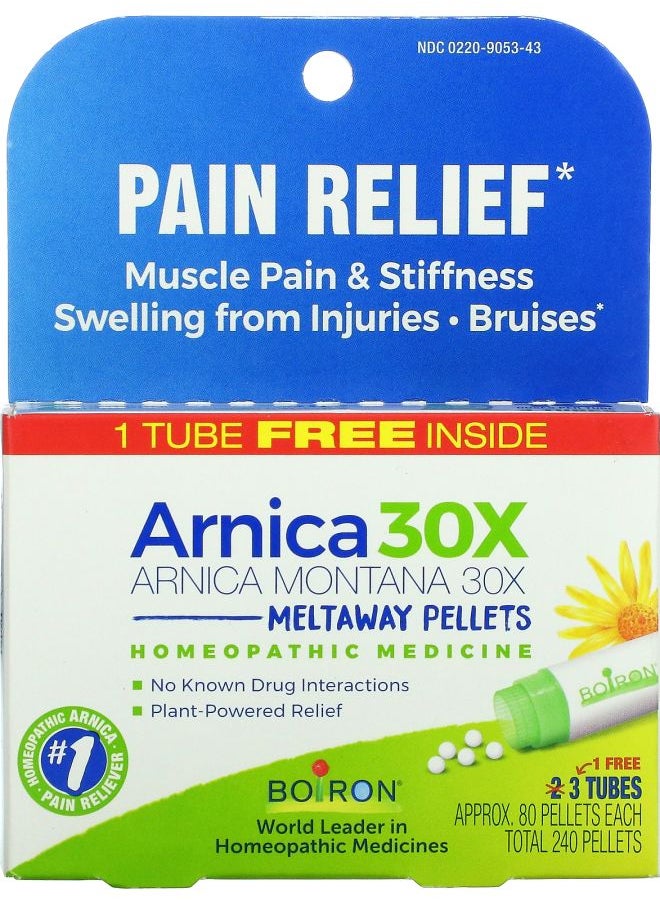 Arnica 30X 3 Tubes Approx. 80 Pellets Each