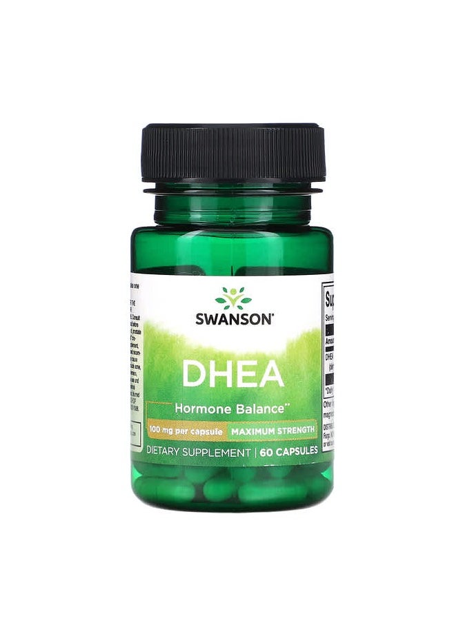 DHEA, 100 mg, 60 Capsules
