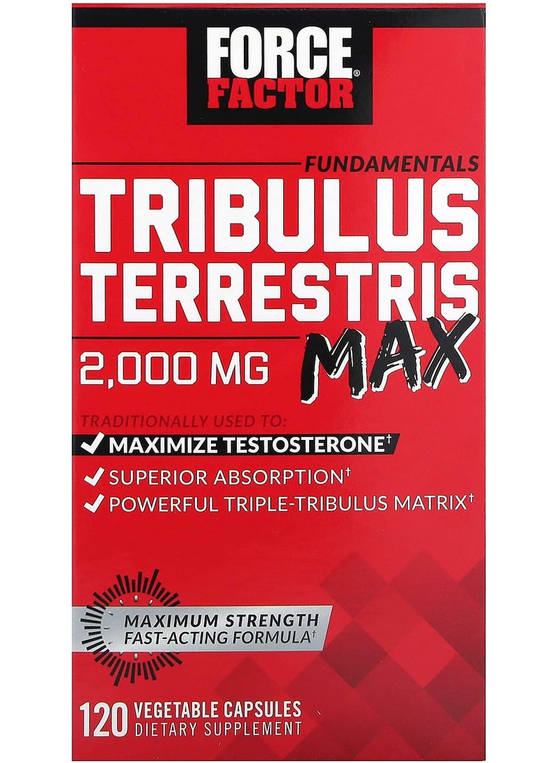 Fundamentals Tribulus Terrestris Max 2000 mg 120 Vegetable Capsules (500 mg per Capsule)