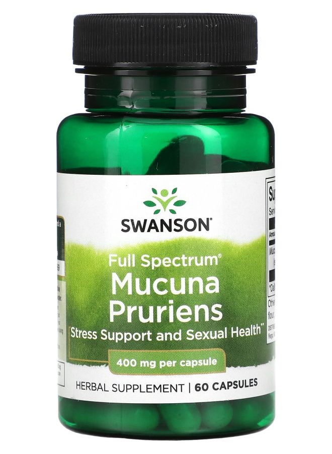 Full Spectrum Mucuna Pruriens 400 mg 60 Capsules
