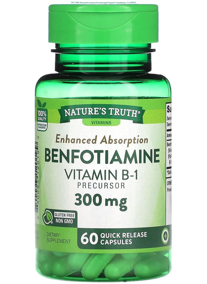Benfotiamine, 300 mg, 60 Quick Release Capsules