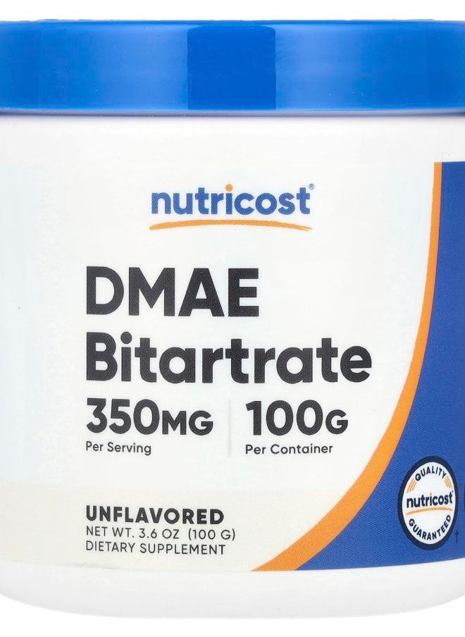 DMAE Bitartrate Unflavored 3.6 oz (100 g)