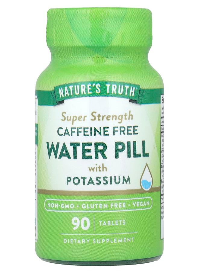 Water Pill with Potassium Caffeine Free 90 Tablets