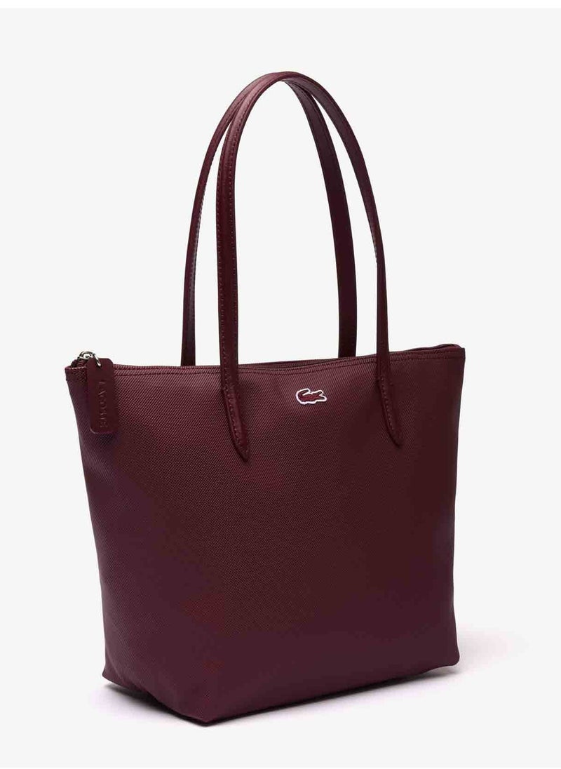 Lacoste Bag Medium Tote Bags for Women, Claret Women's Shoulder Bags, Lacoste Handbag