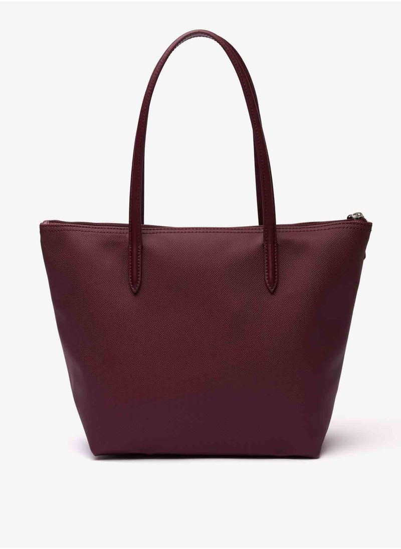 Lacoste Bag Medium Tote Bags for Women, Claret Women's Shoulder Bags, Lacoste Handbag