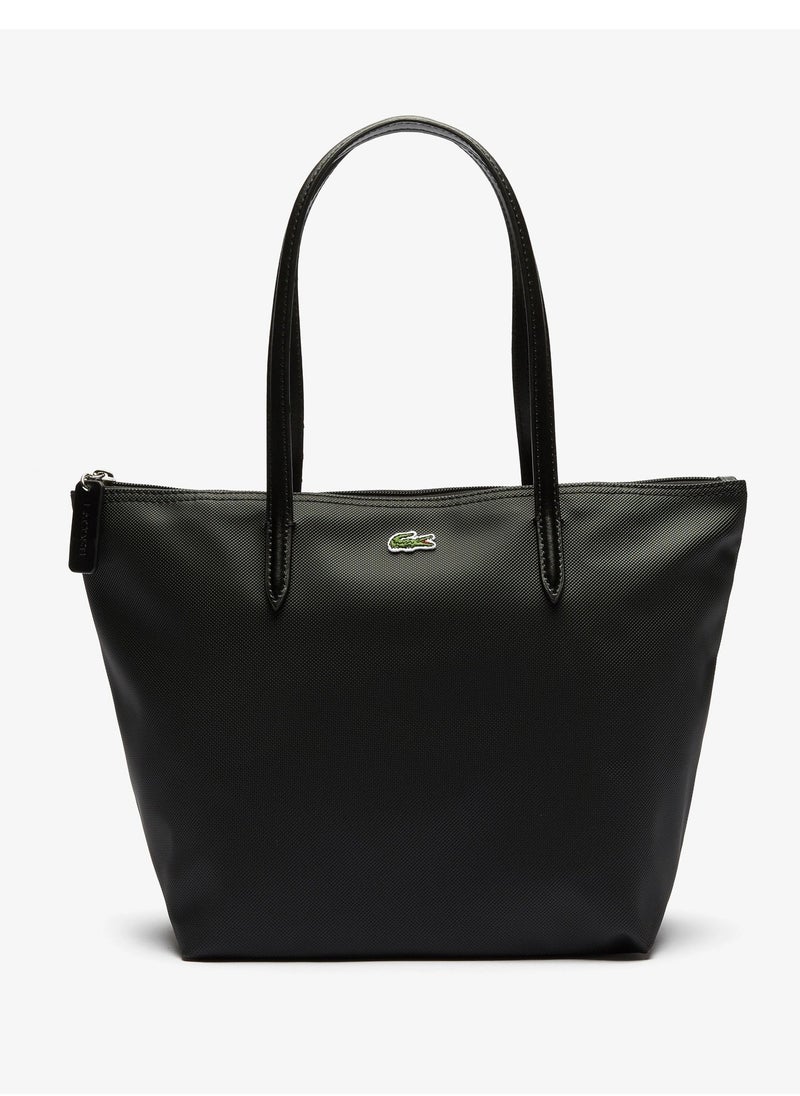 Lacoste Tote Bags for Women Medium, Black Women's Shoulder Bags, Lacoste Handbag