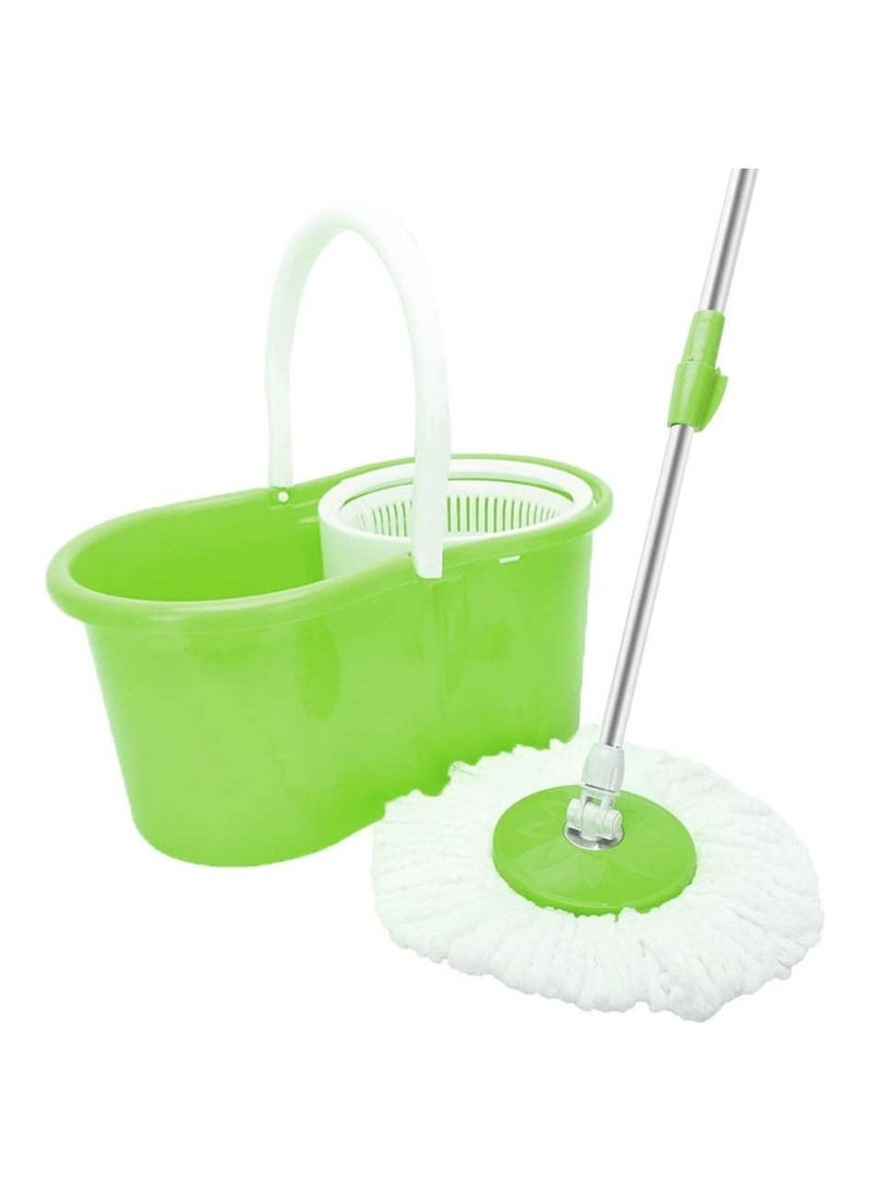 360 Spin Mop Cleaning Kit Floor Cleaning System with 2 Microfiber Mop Heads