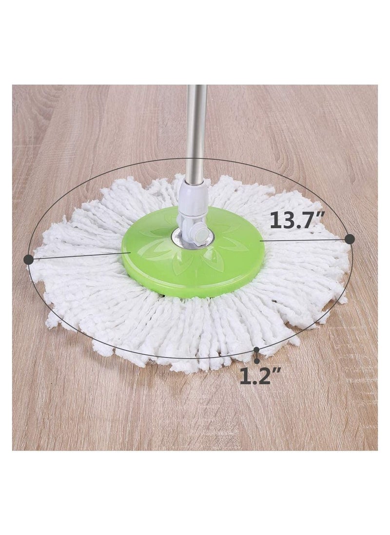 360-Degree Rotary Head Ultra Slim Microfiber Mop Green