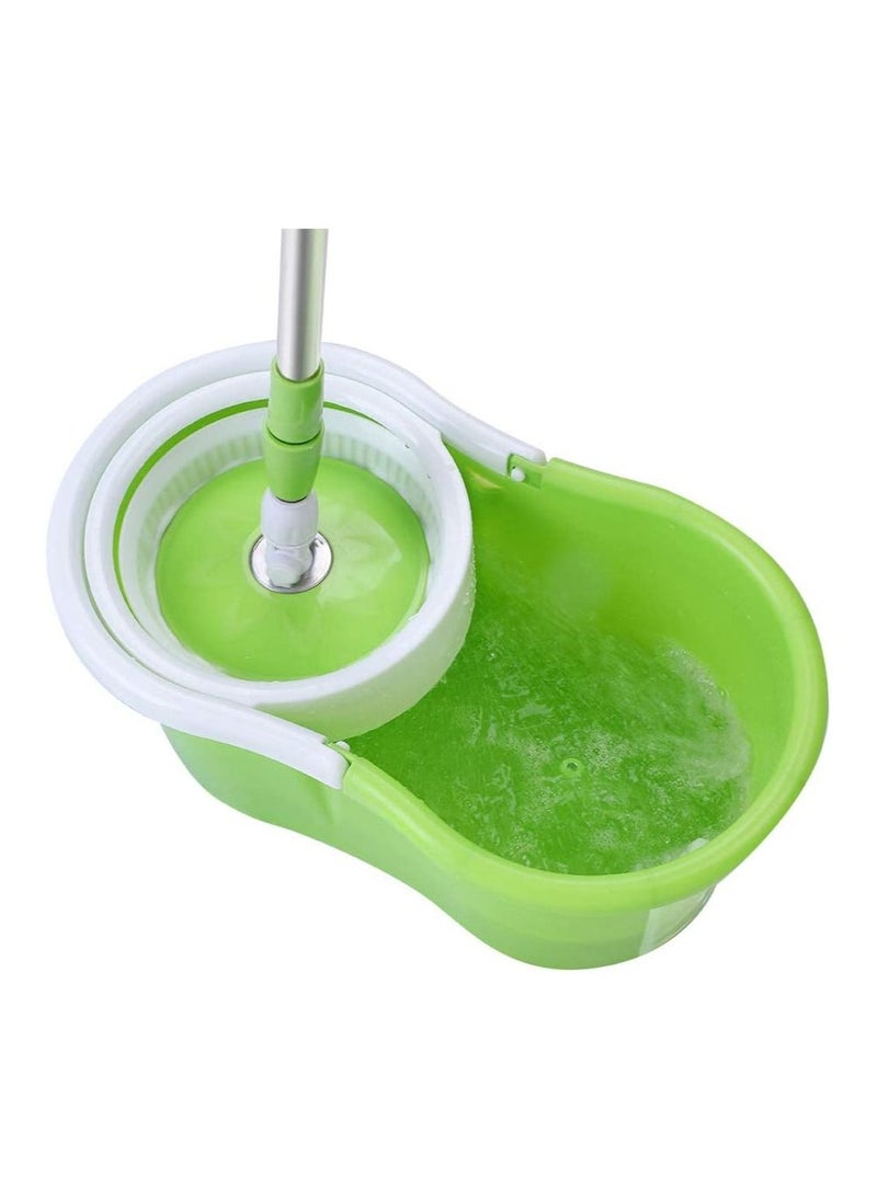 360-Degree Rotary Head Ultra Slim Microfiber Mop Green