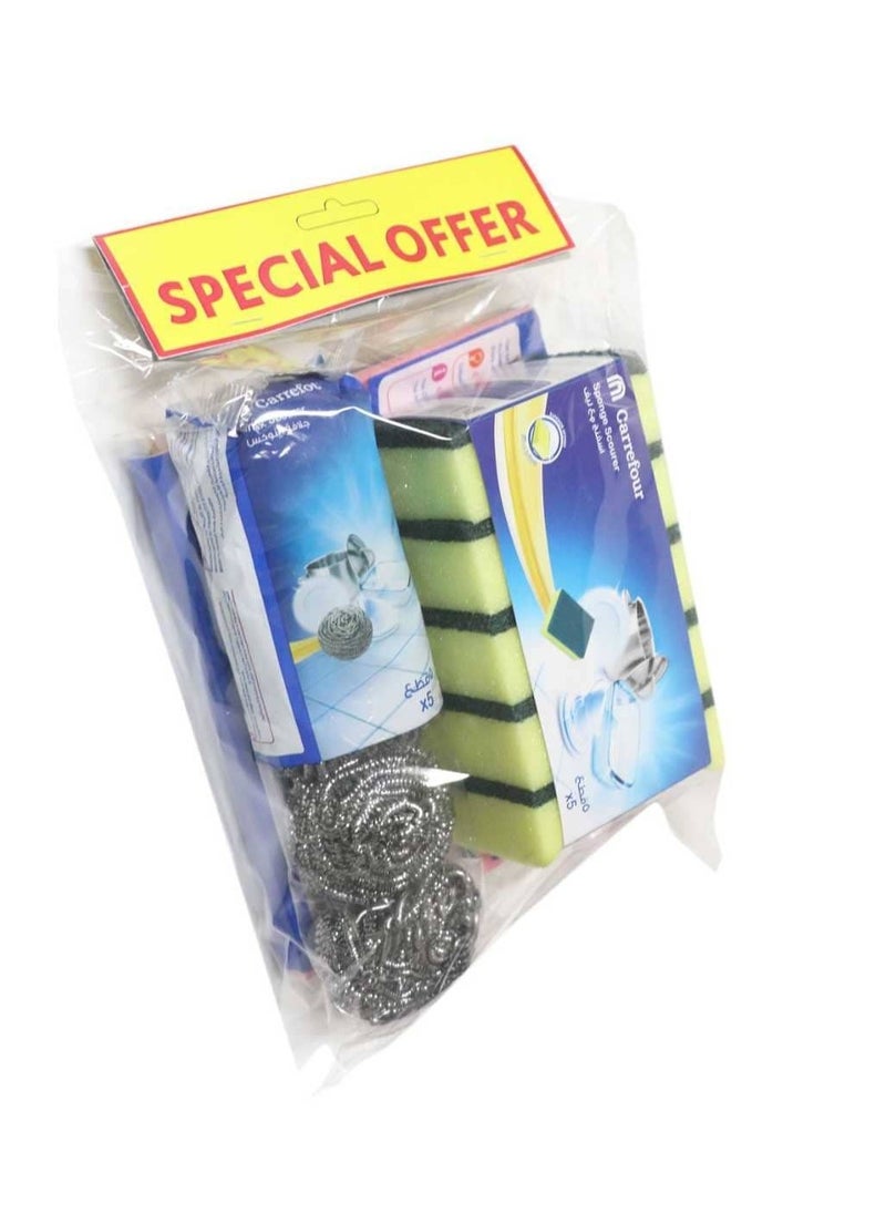 Family Pack Sponges Scourer 15 PCS