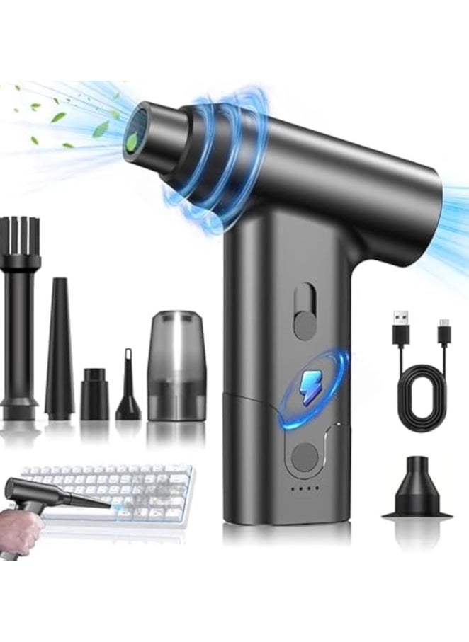 Electric Air Duster, Powerful Compressed Air Duster, Hand Dry Jet Blower, Car 110000RPM Pocket Air Blaster, Rechargeable Mini Turbo Jet Fan, Portable Air Compressor for Car Computer Cleaning Kit