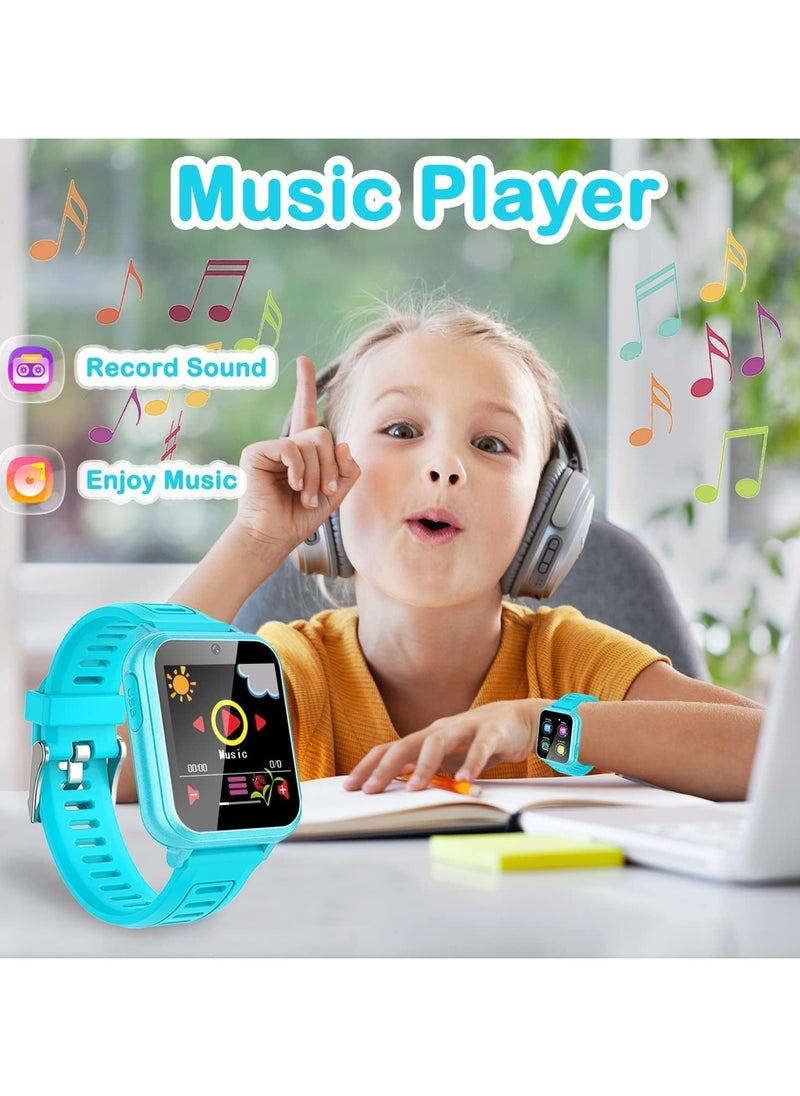 Kids Smart Watches Girls Boys HD Touchscreen Kids Watch with 24 Puzzle Games Camera Music Player Flashlight Learn Cards Alarm Clock Calculator 12/24 hr Kids Girls Watch Gift for 4-12 Year Old Boys