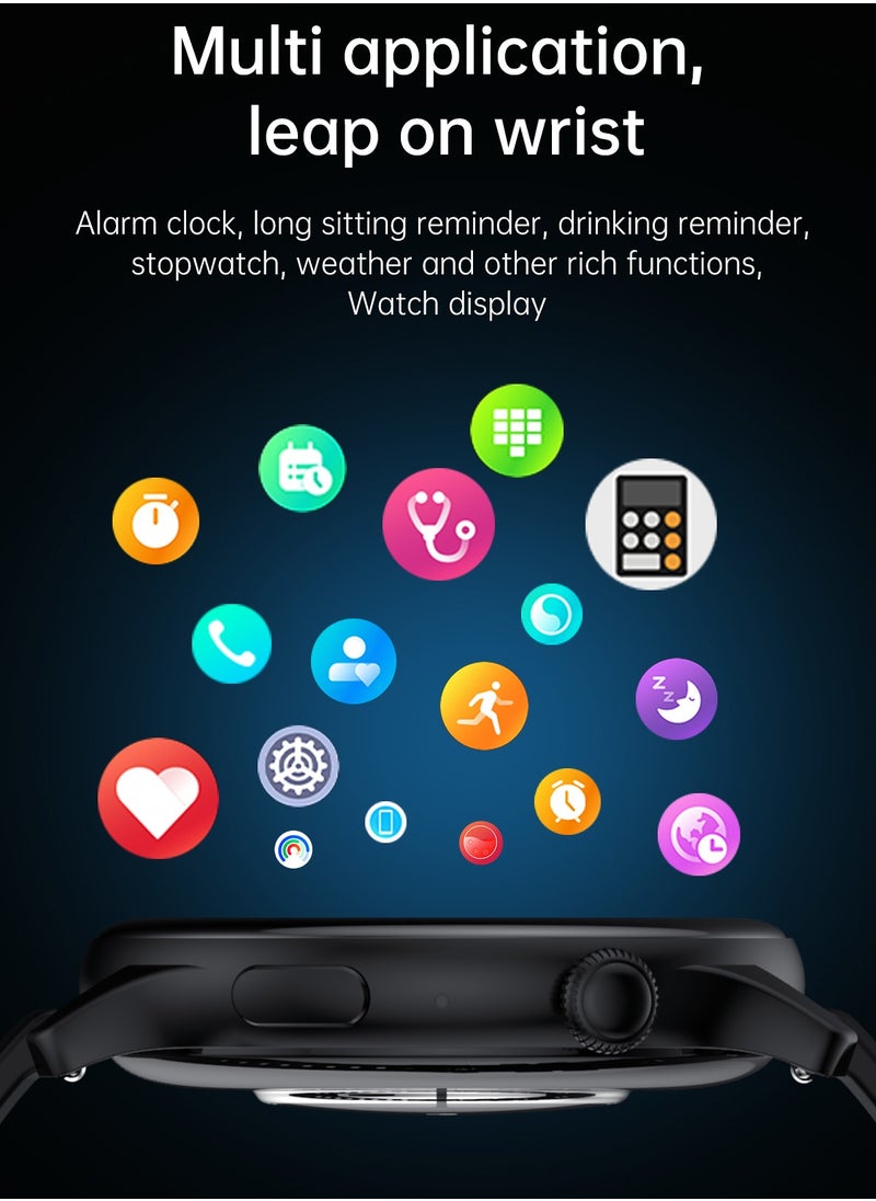 HK85 Smart Watch with Thin Body 1.43 Inch AMOLED High Definition Color Screen Full Health Monitoring for Men and Women Low Power Consumption