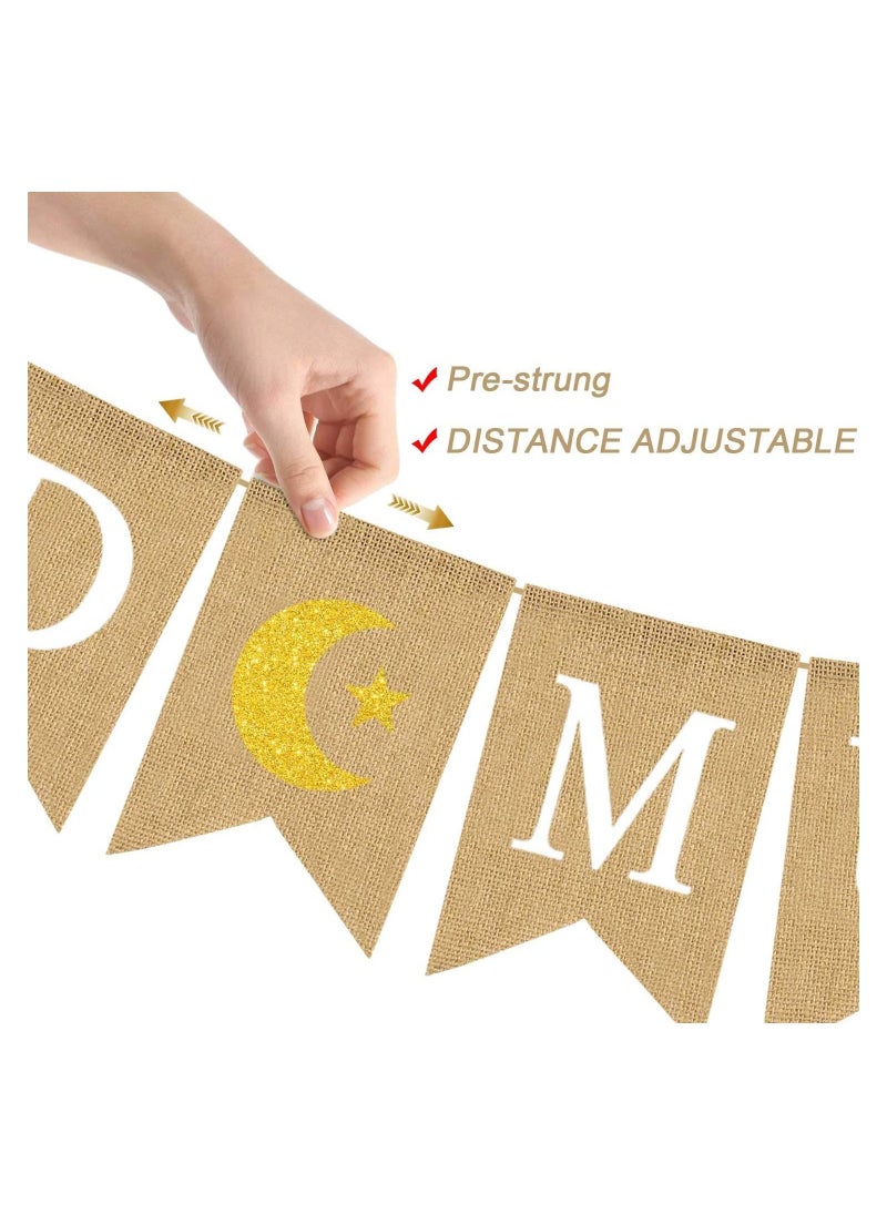 Ramadan Mubarak Banner - Ramadan Mubarak Decorations - Ramadan Party Decor Supplies