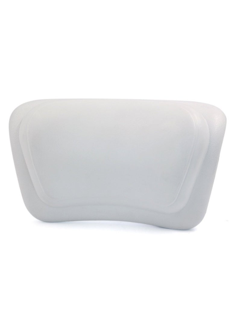 Factory wholesale cross-border hot PU big suction cup bathtub SPA bath bucket round straight side cylinder universal pillow head neck pillow Curved bathtub pillow F10-1 white