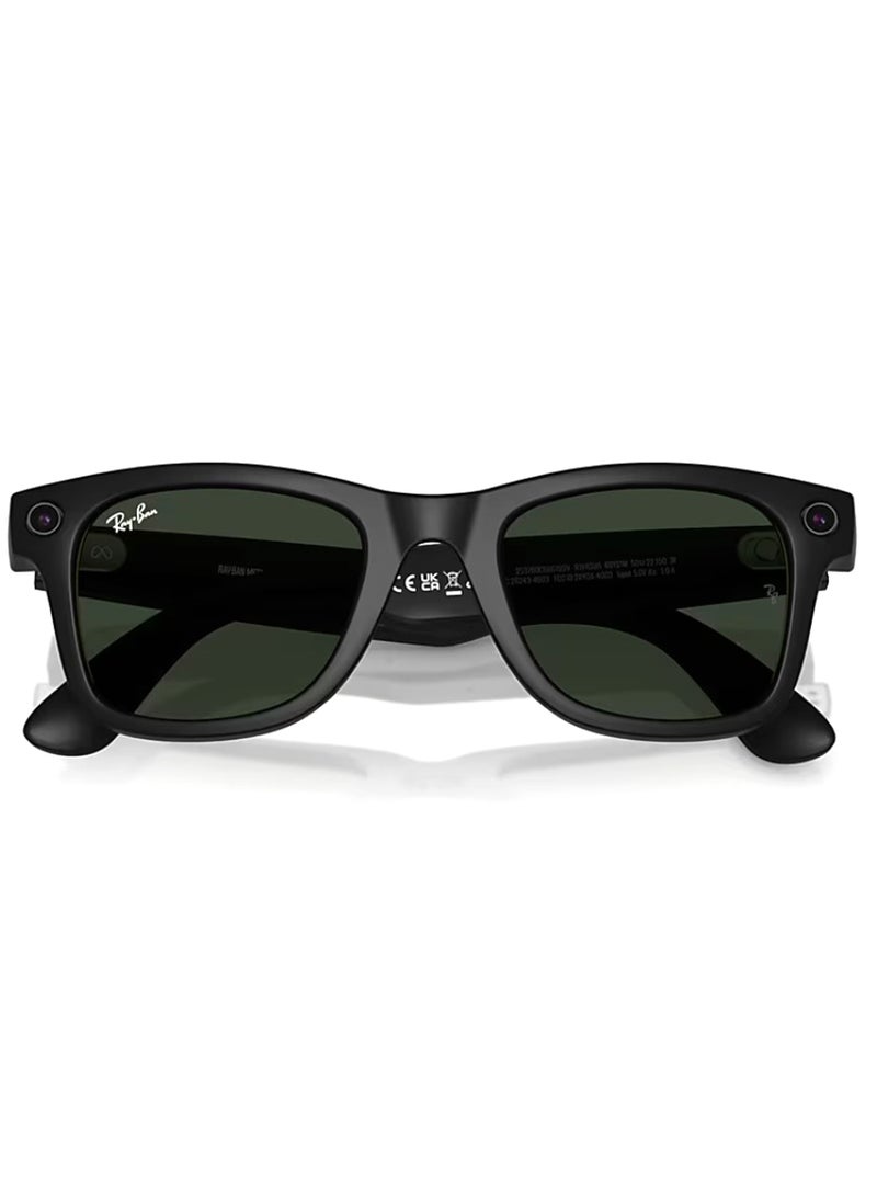 Ray-Ban Wayfarer RW4008 Large Matte Black Clear Graphite Green Transition Black