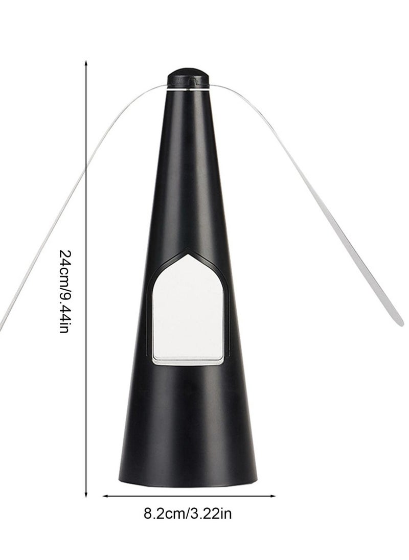 Fly Fans for Tables Fans for Outdoor Table and Tabletop Fans with LED Tea Lights for Decorations Lightweight Odor Free Fly Repellent Fan Keep Flies Away from Your Food Enjoy Outdoor Meal Black