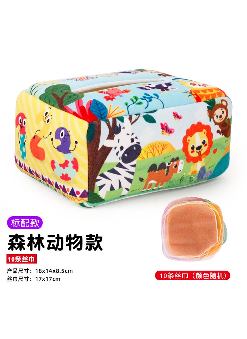 Baby Tissue Box Toy for LearningForest animal plus 10 silk scarves 60g Forest animal plus 10 silk scarves 60g