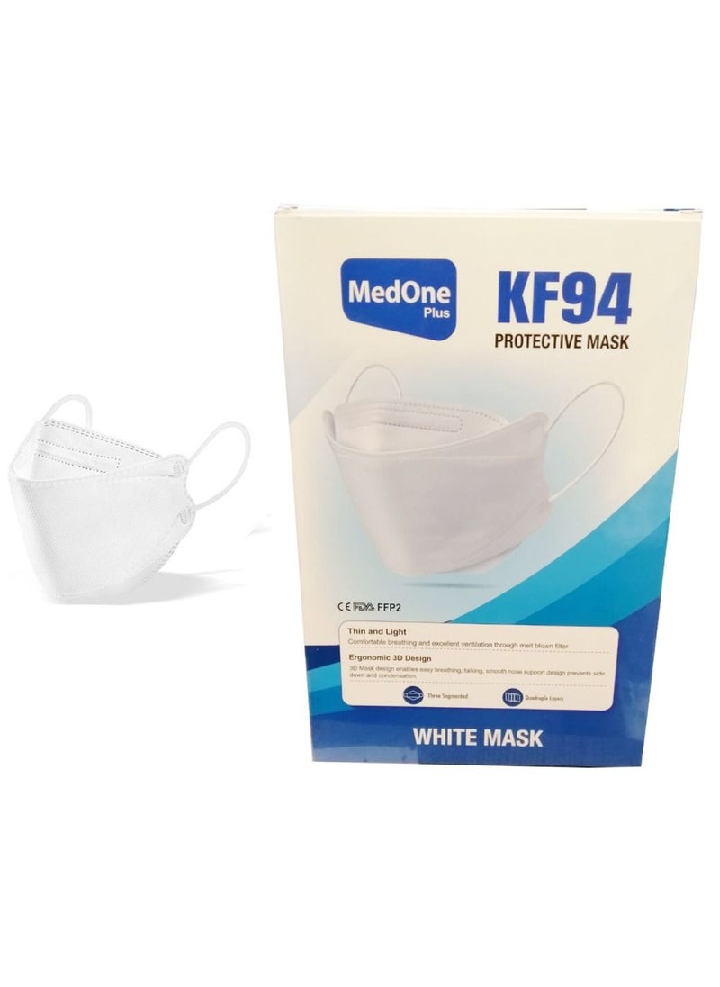 Pack Of 100 Disposаble KF94 Face Mask For Adults Single Pack White And Black