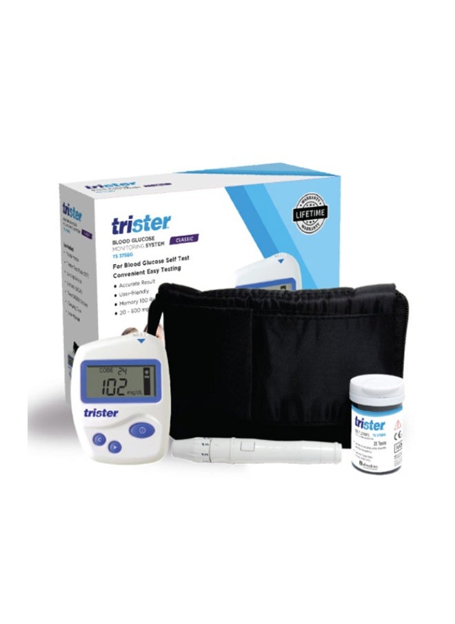 Trister Blood Glucose Monitoring System + 25 Test Strips Model-TS 375BG