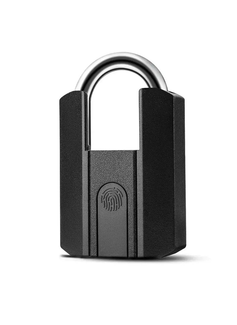 Fingerprint Padlock, Durable Fingerprint Lock With Key Backup, Bluetooth App Smart Padlock, Strong Electronic Door Lock Ideal For Door Luggage Suitcase Office Locker, (1pc, Black)