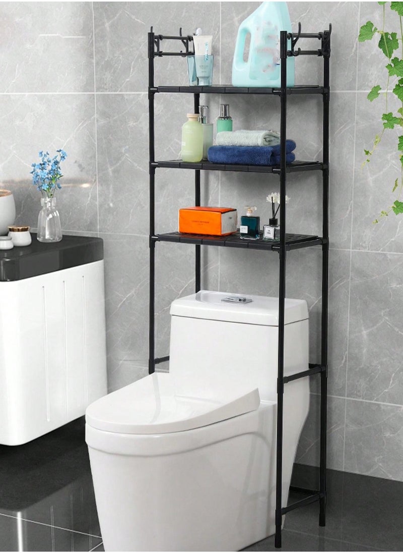 3 Tier Over the Toilet Rack, Space Saving Bathroom Stand Organizer Over the Toilet Storage, 3-Tier Toilet Storage Rack