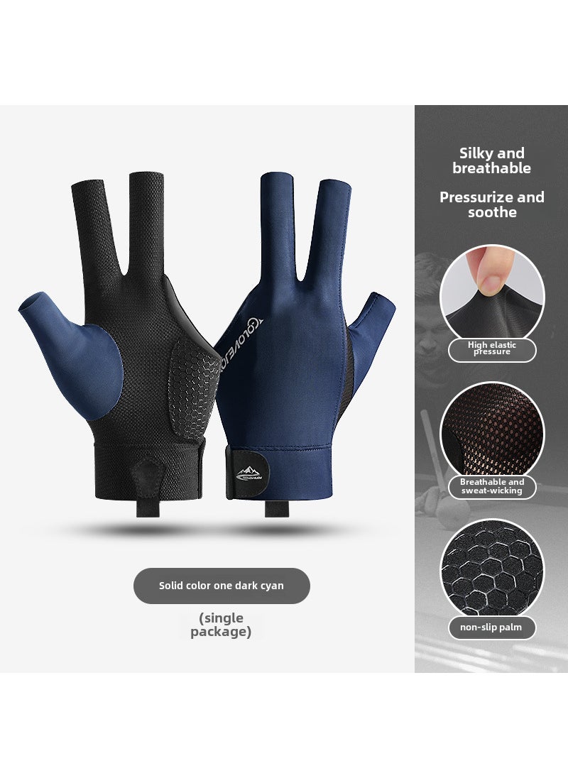 Professional Billiards Gloves Breathable Anti-Slip(Left hand single) blue XG67 (Left hand single) blue XG67