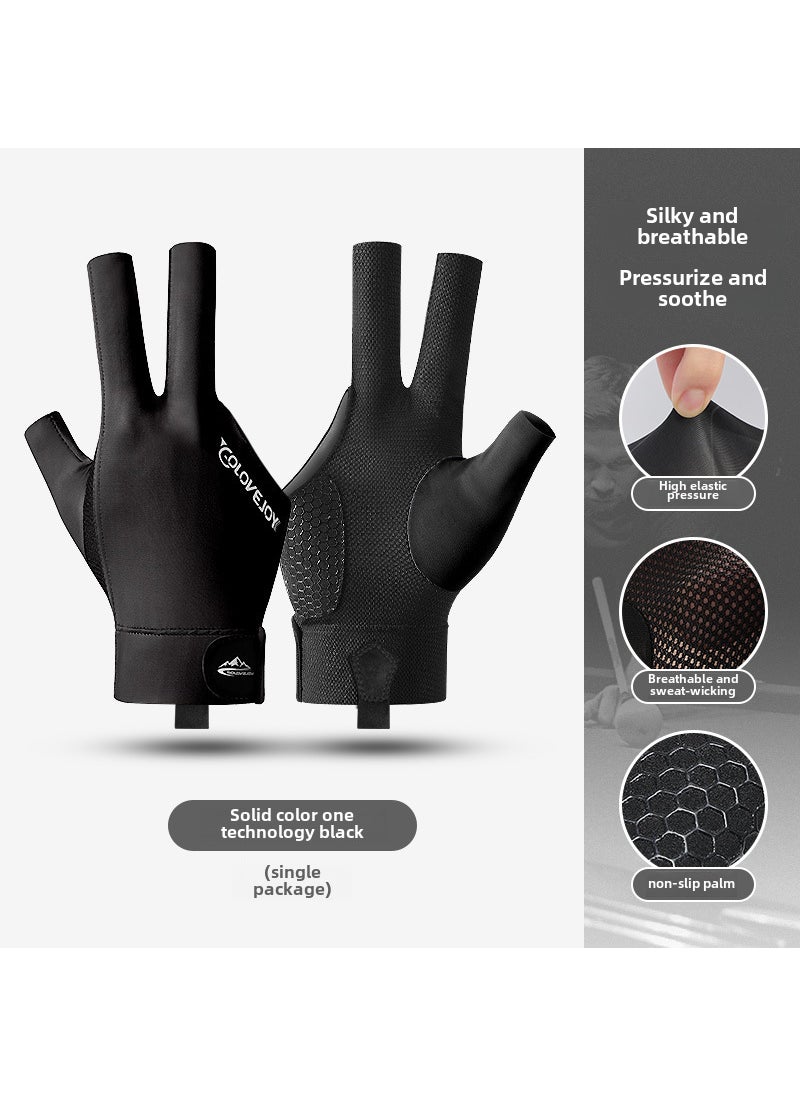 Professional Billiards Gloves Breathable Anti-SlipRight hand single black XG67 Right hand single black XG67