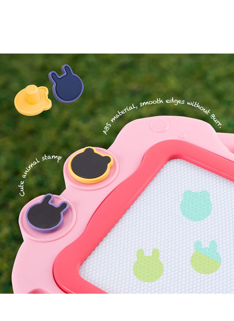 Magnetic Drawing Board table with Stamps PenColorful Erasable Magnet Writing Sketching Pad for Toddlers Learning Toys   Education Doodle Toys for 1 2 3 4 Year Old Kids, Birthday Gift