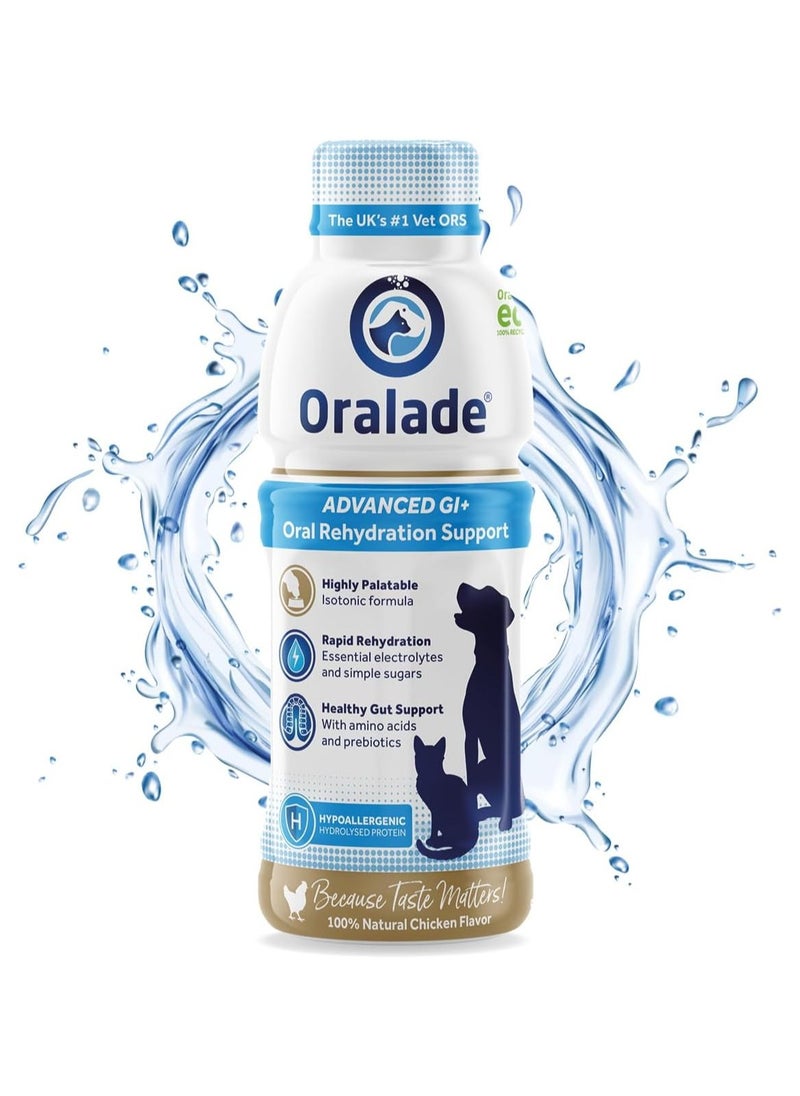 Oralade - Advanced GI+, Oral Rehydration & Gut Support for Pets - Fast and Effective Hydration - Roast Chicken Flavour - Suitable for All Ages - 500ml