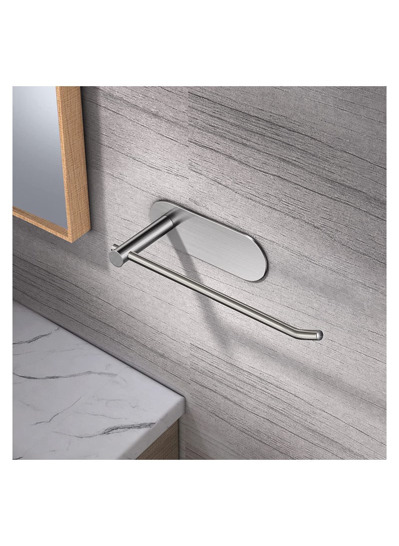 Towel Ring Self Adhesive Hand Towel Holder for Bathroom Kitchen Hand Towel Bar No Drilling Silver Towel Rack SUS 304 Stainless Steel Brushed